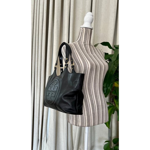 ♦️♦️  TORY BURCH AUTHENTIC BLACK BOMBE ELLA SATCHEL ♦️♦️ - Picture 14 of 16